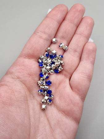Produse noi/ din nou in stoc - Strasuri rotunde 4mm Safir