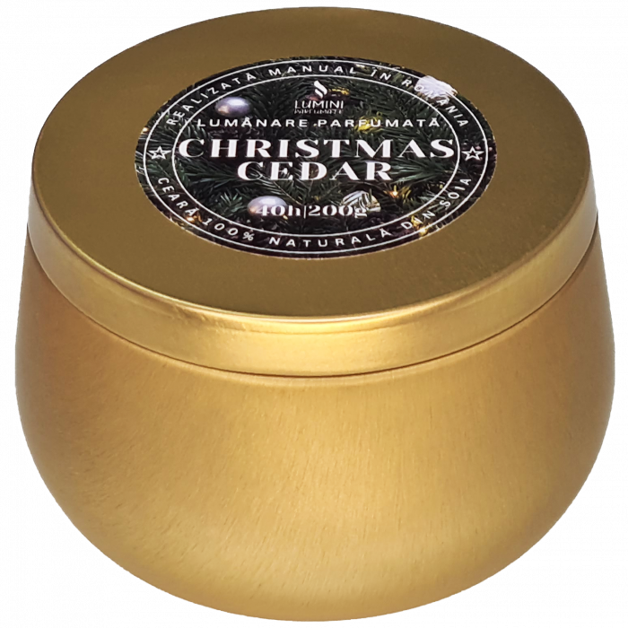 Lumânare parfumată Crăciun, Christmas Cedar, handmade, ceară naturală de soia [5]