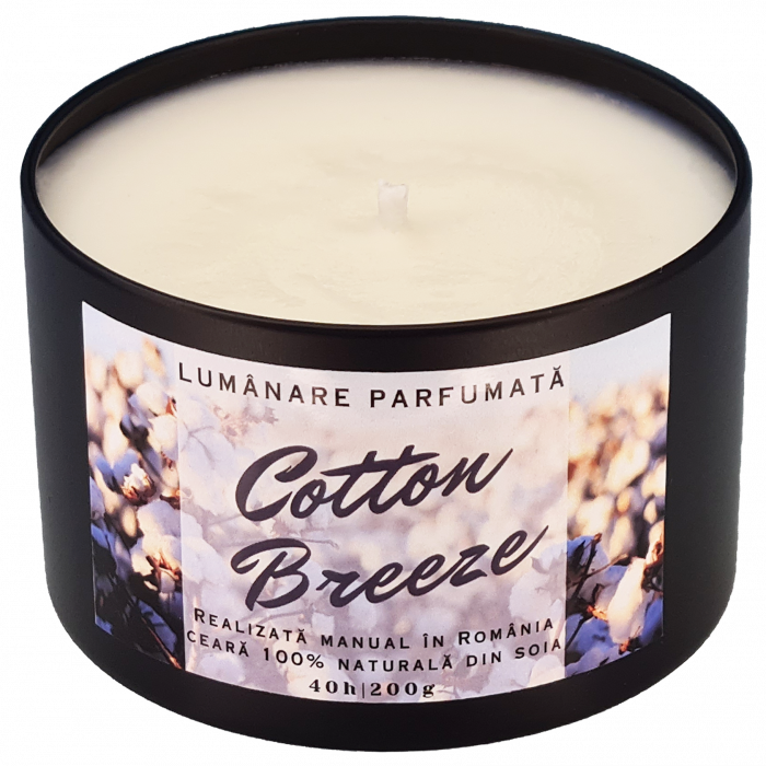 Lumânare parfumată Cotton Breeze, handmade, ceară naturală de soia [4]