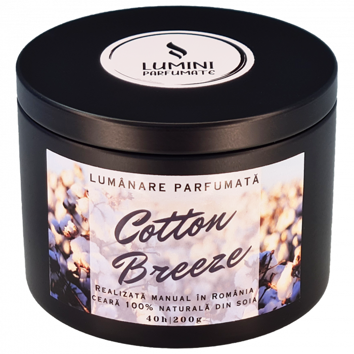 Lumânare parfumată Cotton Breeze, handmade, ceară naturală de soia [3]