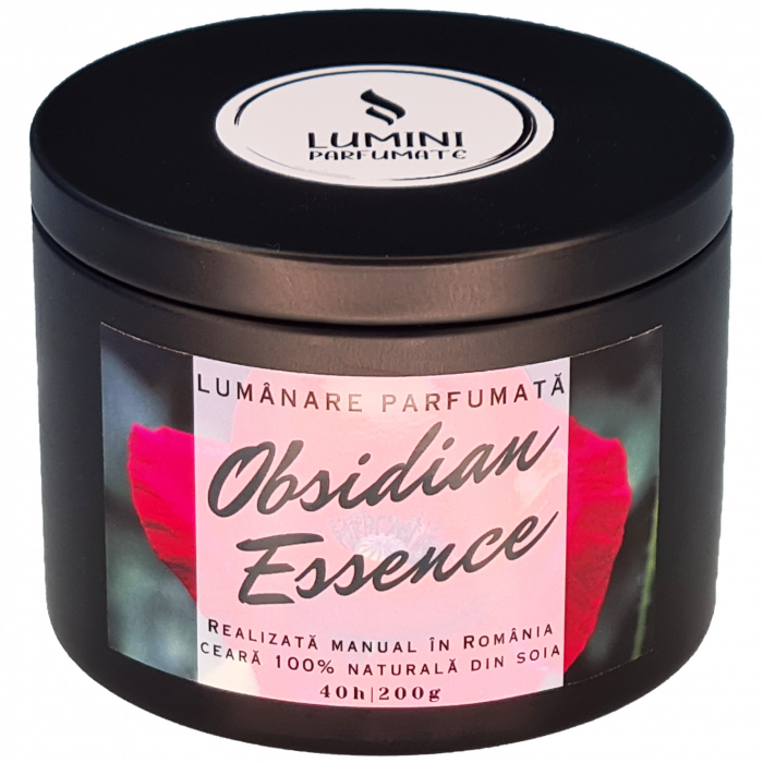Lumânare parfumată Obsidian Essence, handmade, ceară naturală de soia [3]