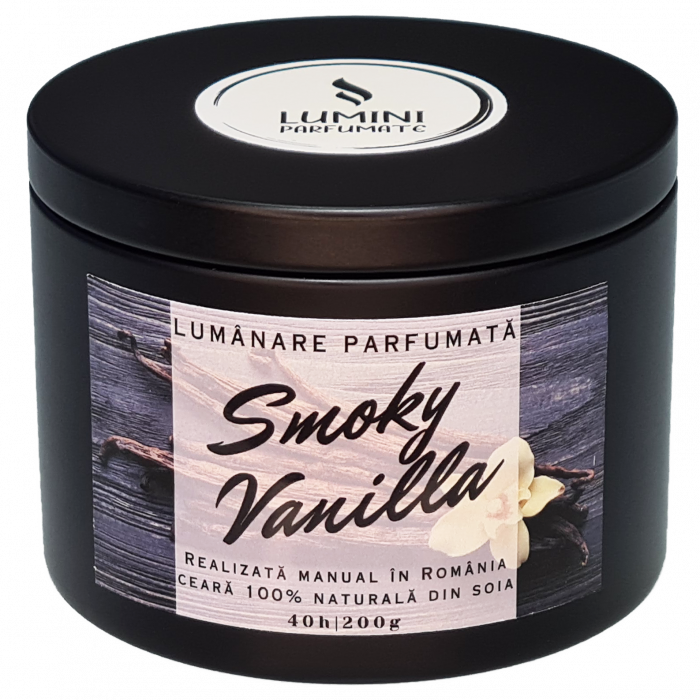 Lumânare parfumată Smoky Vanilla, handmade, ceară naturală de soia [3]