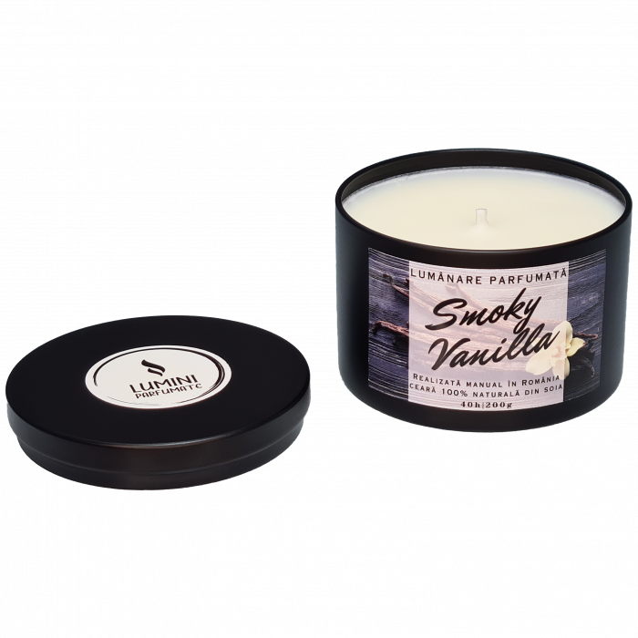 Lumânare parfumată Smoky Vanilla, handmade, ceară naturală de soia [2]