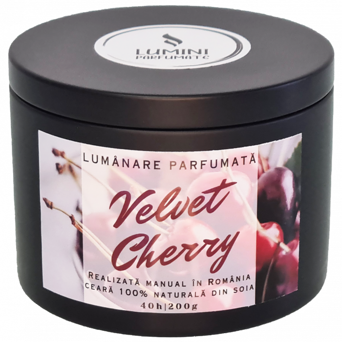 Lumânare parfumată Velvet Cherry, handmade, ceară naturală de soia [3]