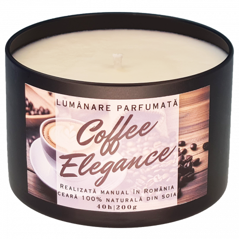 Lumânare parfumată Coffee Elegance, handmade, ceară naturală de soia [3]