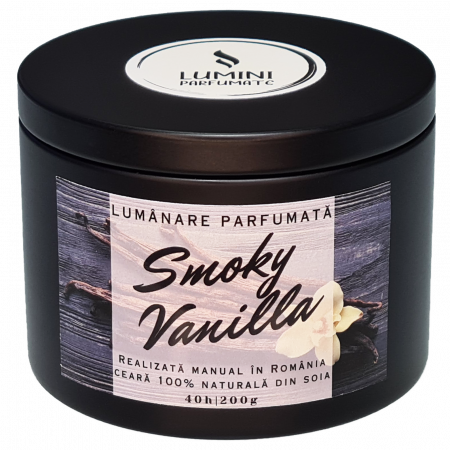 Lumânare parfumată Smoky Vanilla, handmade, ceară naturală de soia [2]