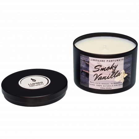 Lumânare parfumată Smoky Vanilla, handmade, ceară naturală de soia [1]