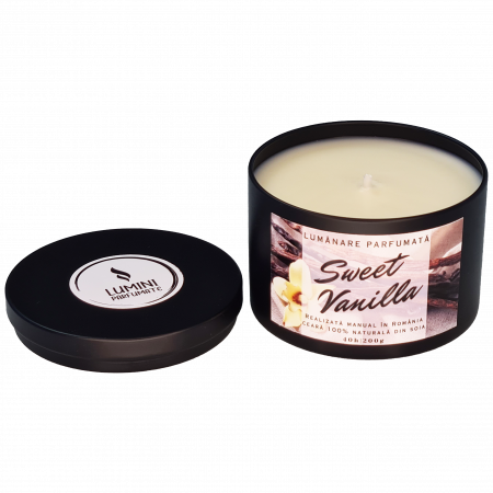 Lumânare parfumată Sweet Vanilla, handmade, ceară naturală de soia [1]
