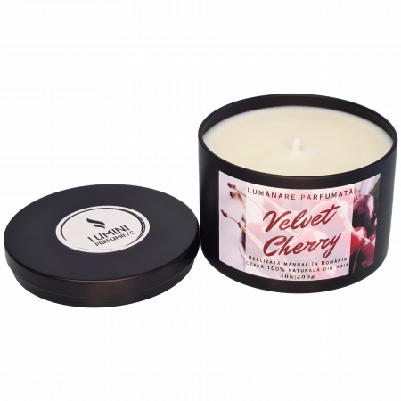Lumânare parfumată Velvet Cherry, handmade, ceară naturală de soia [1]