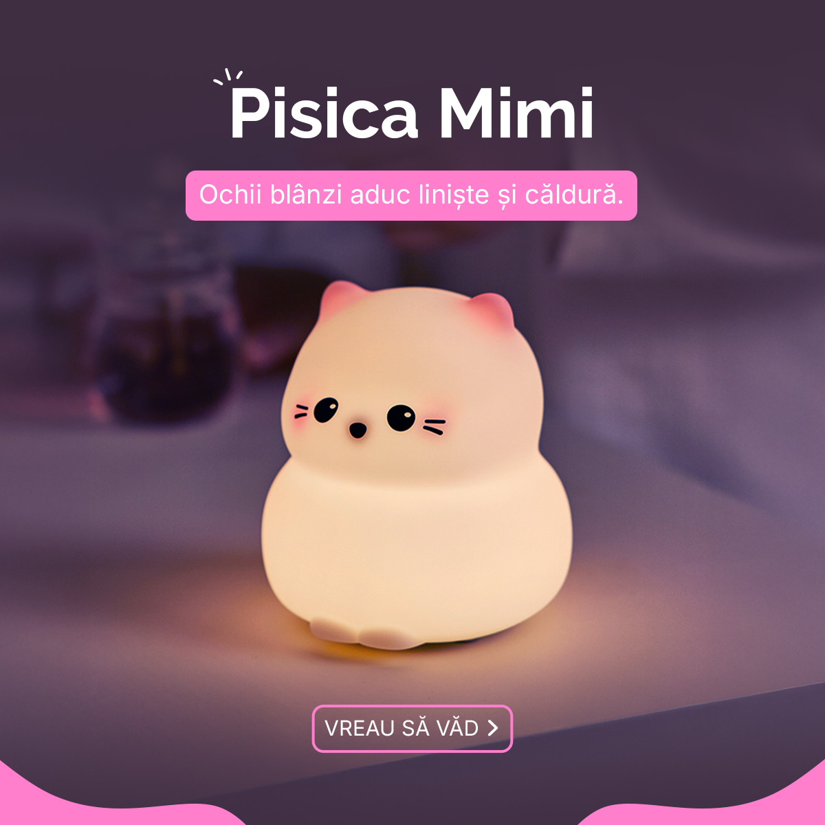 Pisica Mimi: Lampa de Veghe Moale