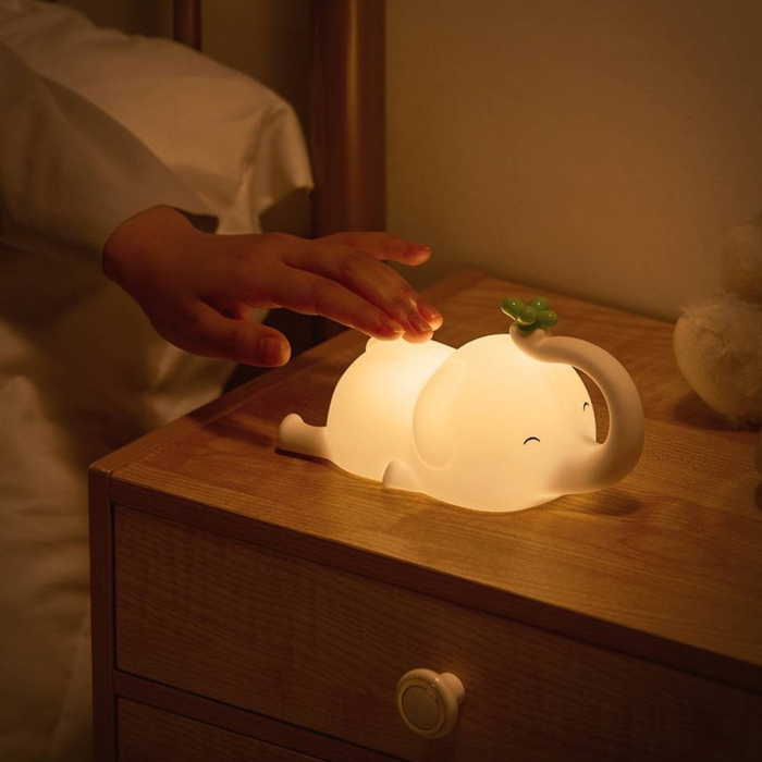 Lampă de veghe elefant silicon cu trei niveluri de intensitate și funcție Timer [4]