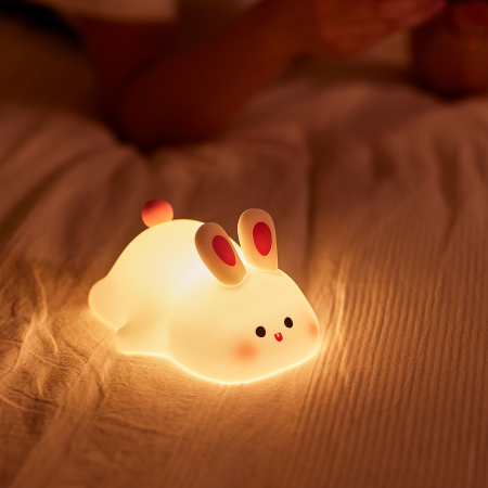 Lampă de veghe iepuraș silicon cu trei niveluri de intensitate și funcție Timer [1]