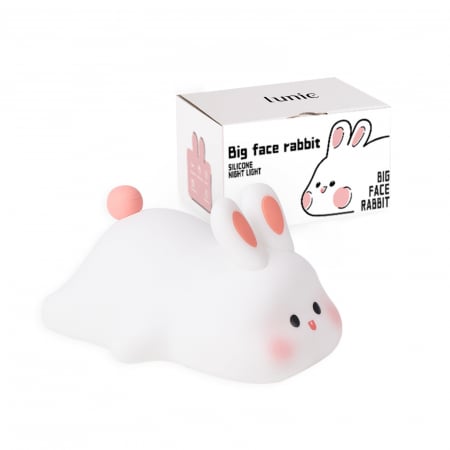 Colecție - Lampă de veghe iepuraș silicon cu trei niveluri de intensitate și funcție Timer