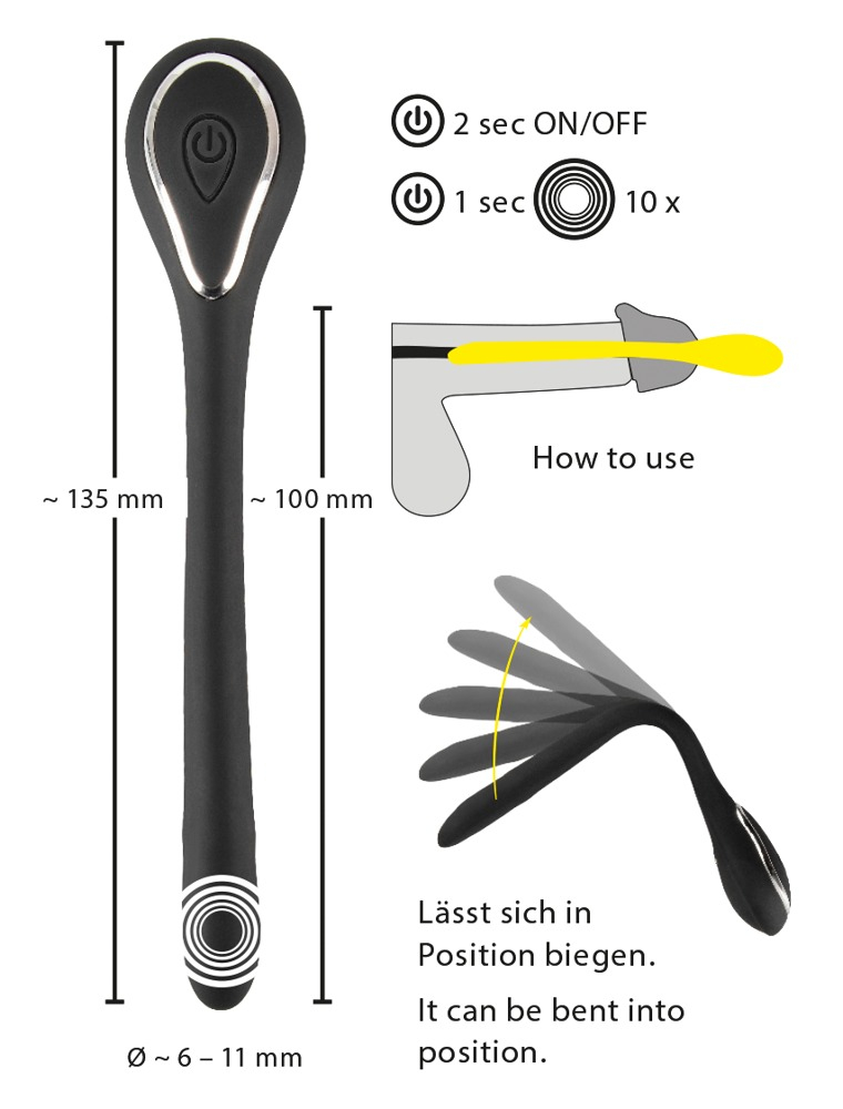 Stimulator Dilatator Uretra Barbati Penis Plug Vibrating Bendable Dilator [8]