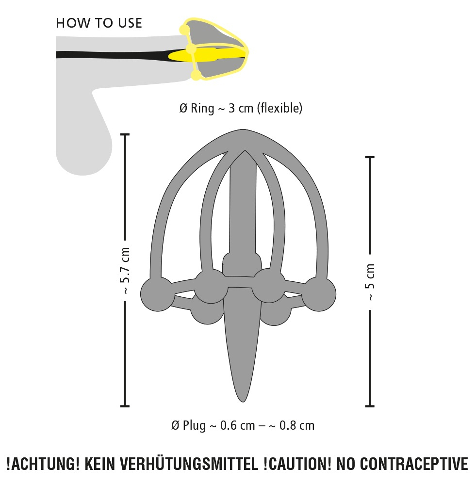 Stimulator Dilatator Uretra Penis Plug With Glans Cage [6]