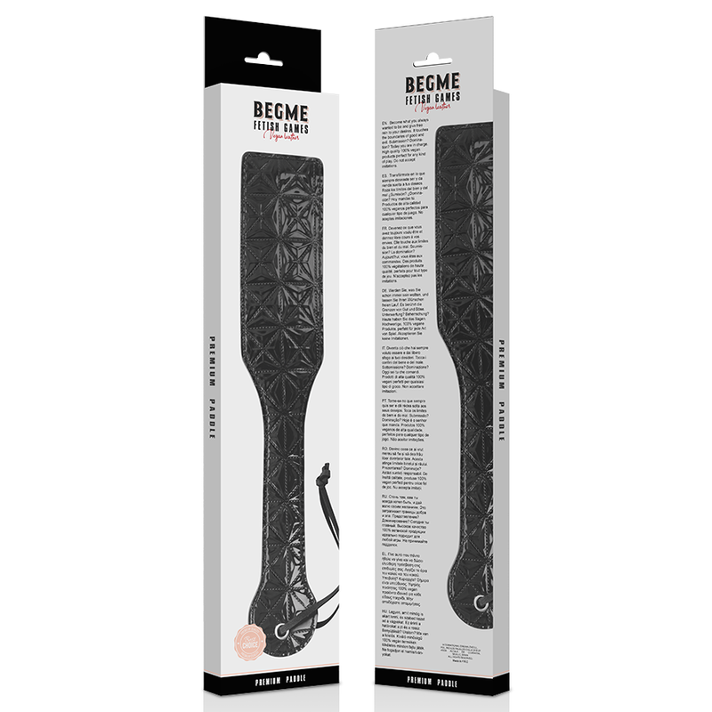 Paleta Spanking Begme Black Edition Vegan Leather Paddle [4]