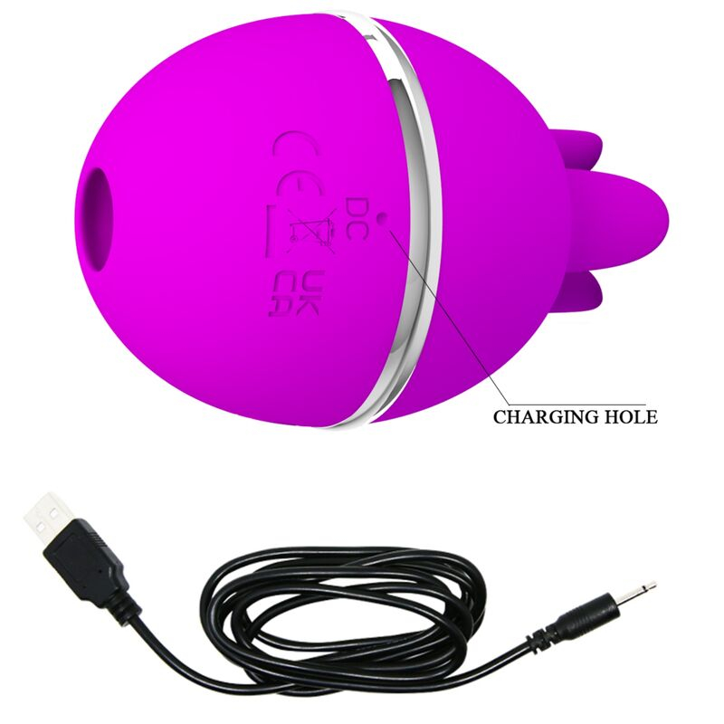 Vibrator Stimulator Clitoris Pretty Love Gemini Ball Purple Round Silicone Vibrator [6]