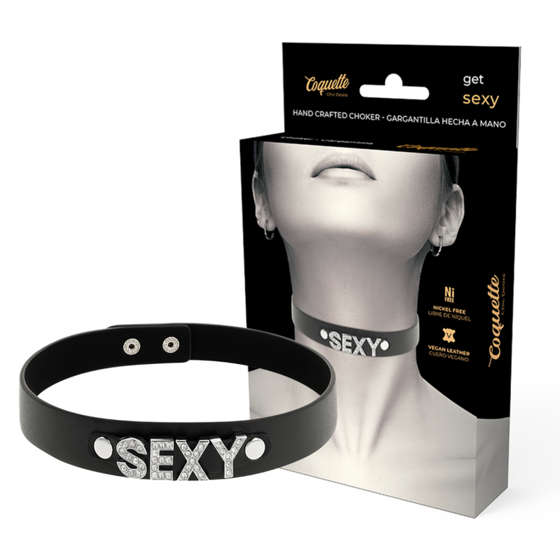 Colier Coquette Chic Desire Sexy Vegan Leather Choker [1]