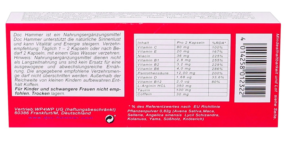Supliment Afrodiziac Cupluri Avena Sativa Ginseng Schisandra Doc Hammer 24 capsule [3]