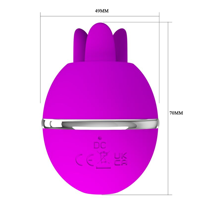 Vibrator Stimulator Clitoris Pretty Love Gemini Ball Purple Round Silicone Vibrator [3]
