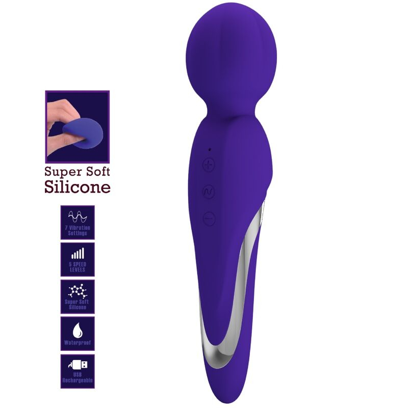Vibrator Stimulator Clitoris Pretty Love Walter Vibrator Wand Purple [2]