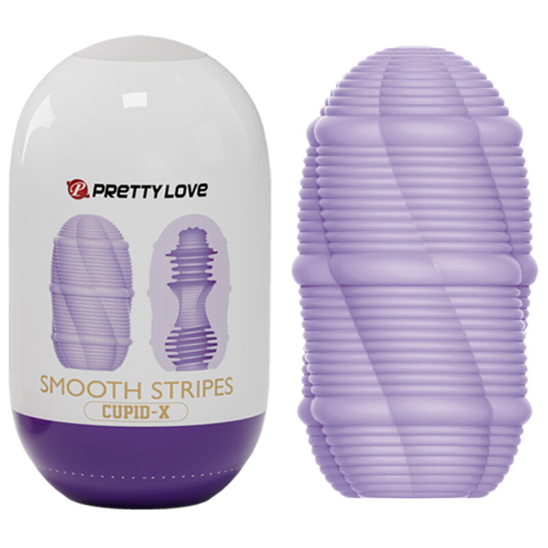 Masturbator Barbati Ou Pretty Love Smooth Stripes Cupid Masturbator Egg [2]