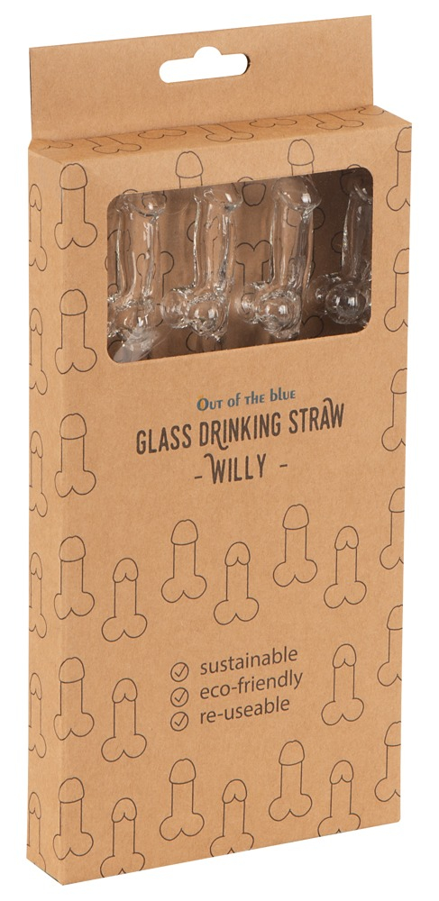 Set Paie Bautura Penis Glass Drinking Straw Willy 4 buc [8]