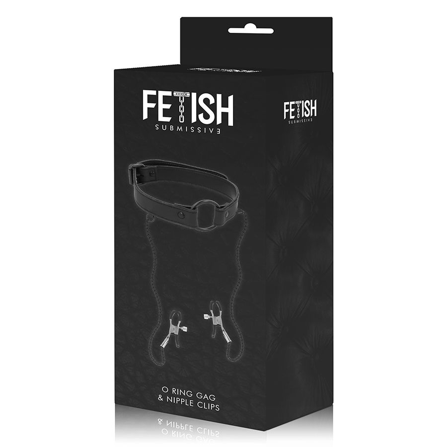 Zgarda Fetish Submissive Gag Ring With Nipple Clamps [2]