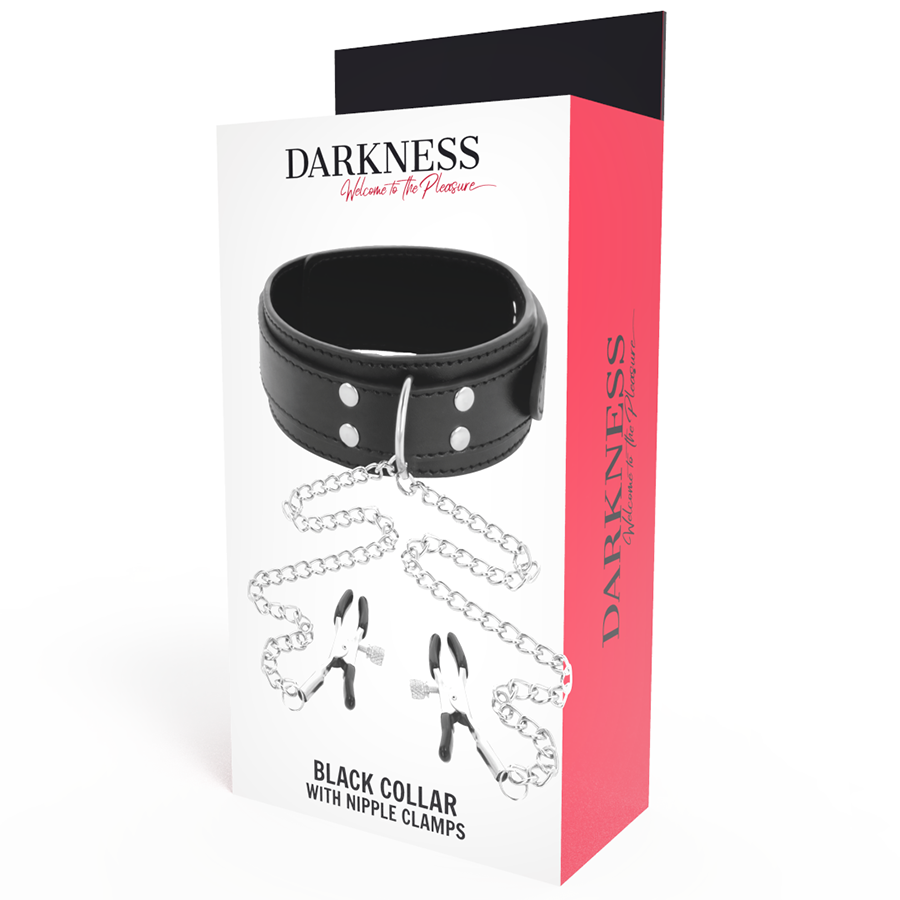 Zgarda Darkness Collar With Nipple Clamps Black [5]