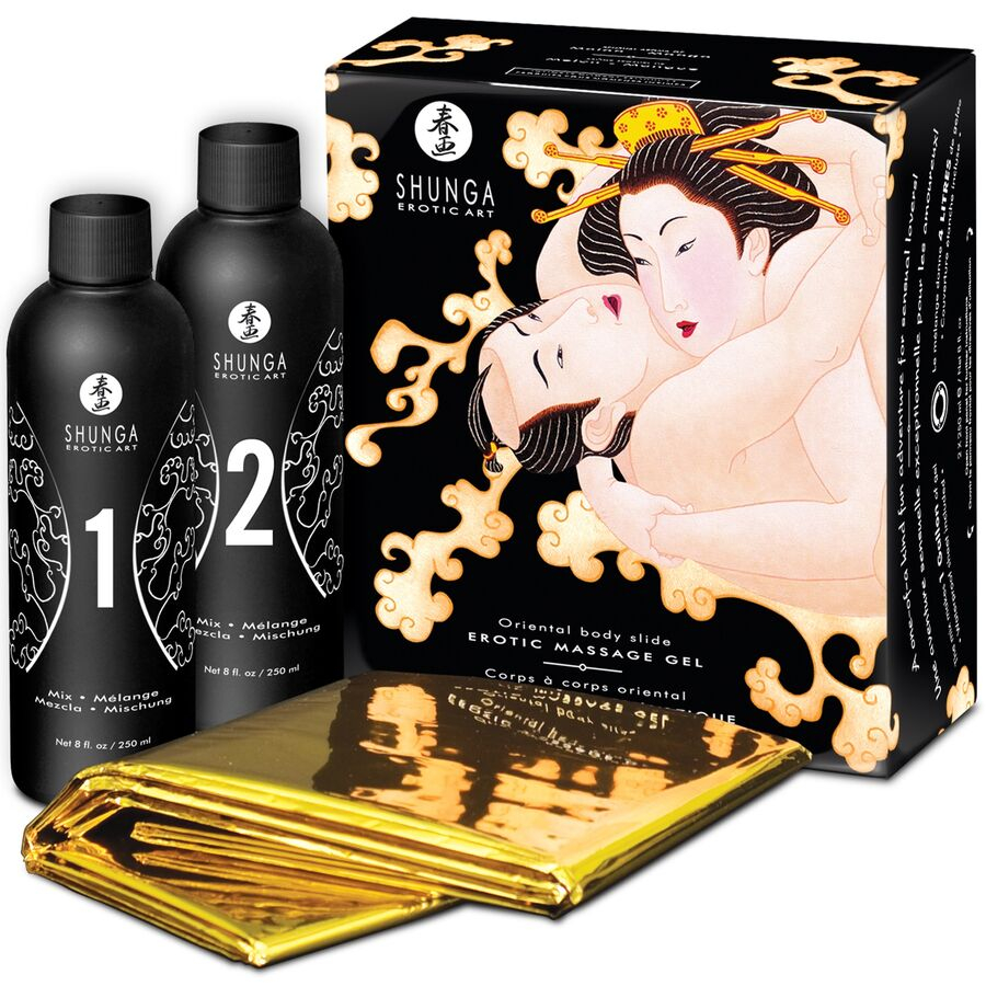 Set Masaj Erotic Shunga Oriental Erotic Body To Body Massage Gel Melon Mango [1]