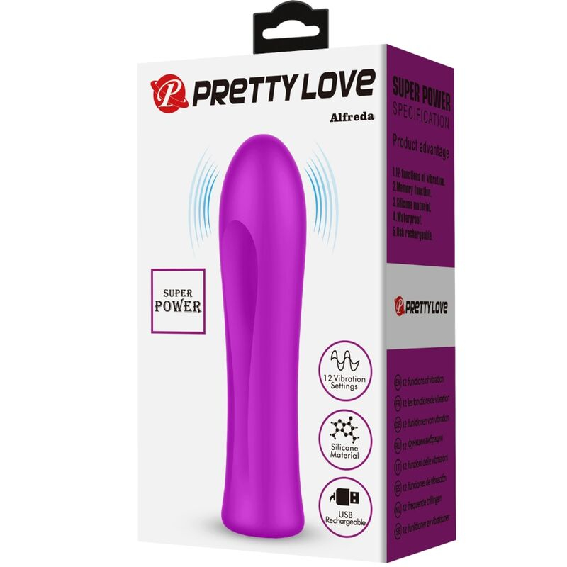 Vibrator Bullet Pretty Love Alfreda Super Power Vibrator Violet [1]