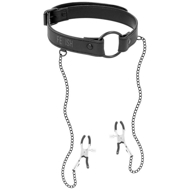 Zgarda Fetish Submissive Gag Ring With Nipple Clamps [7]