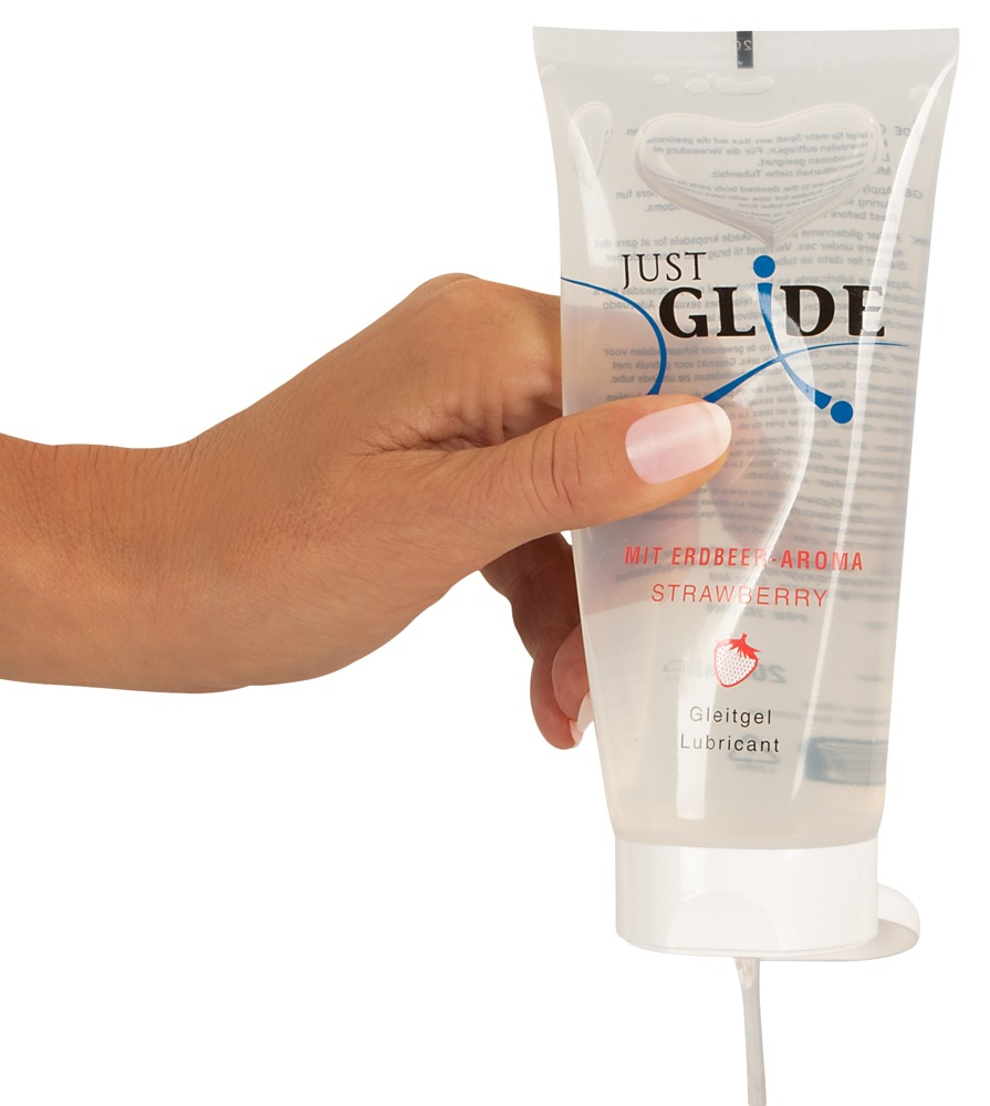 Lubrifiant Vaginal Gel Aroma Capsuni Just Glide Strawberry 50/200 ml [3]