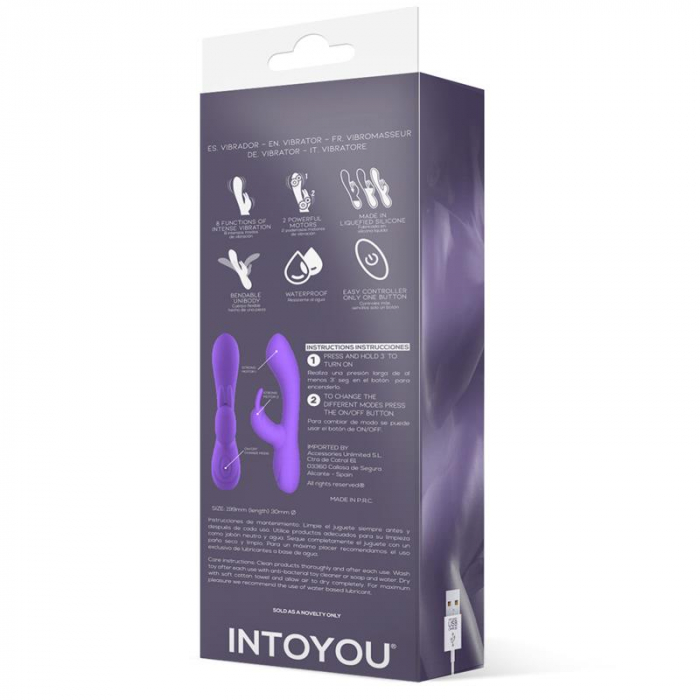 Vibrator IntoYou Mauve Liquefied Silicon Unibody Vibe USB Purple [6]