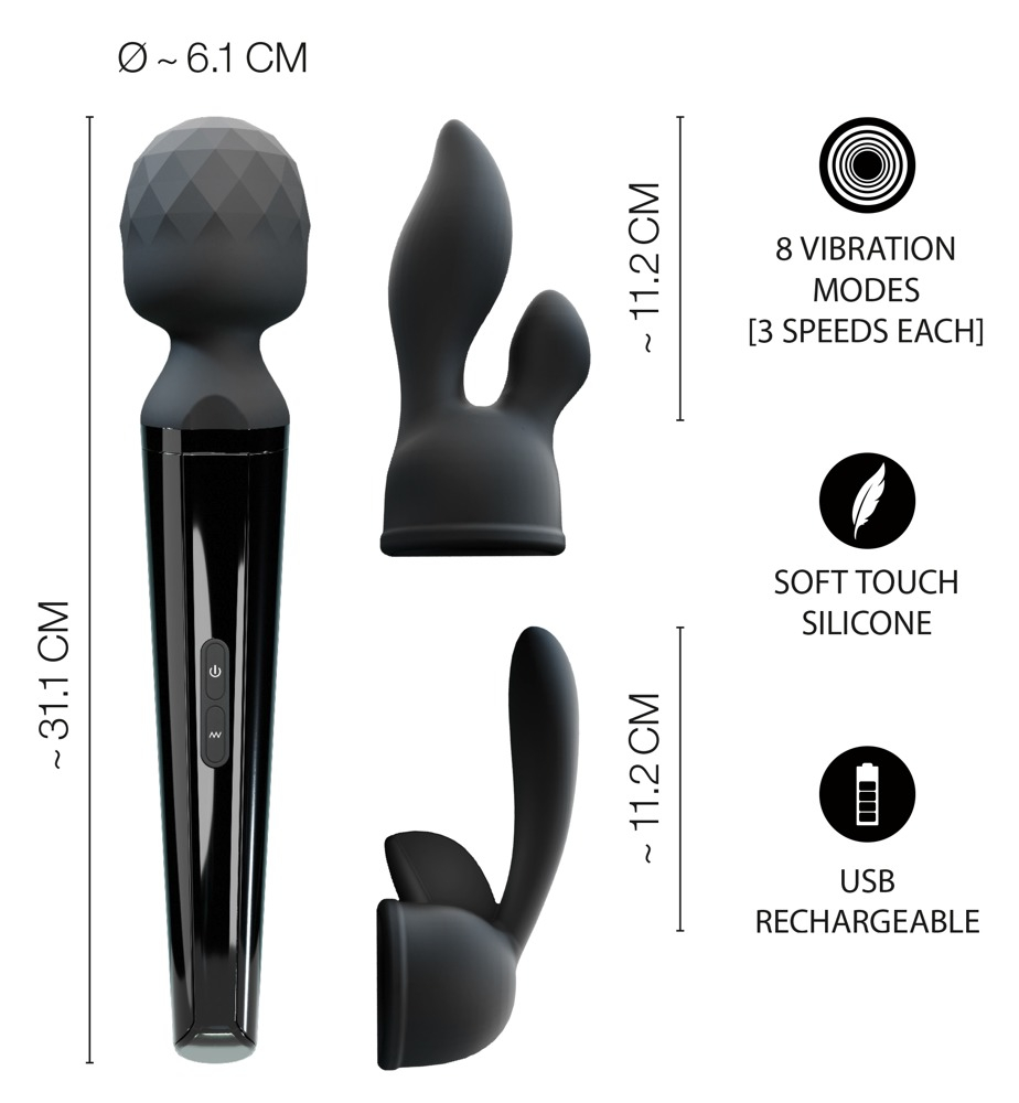 Vibrator 40 years Wand Vibrator with 2 Attachments [5]