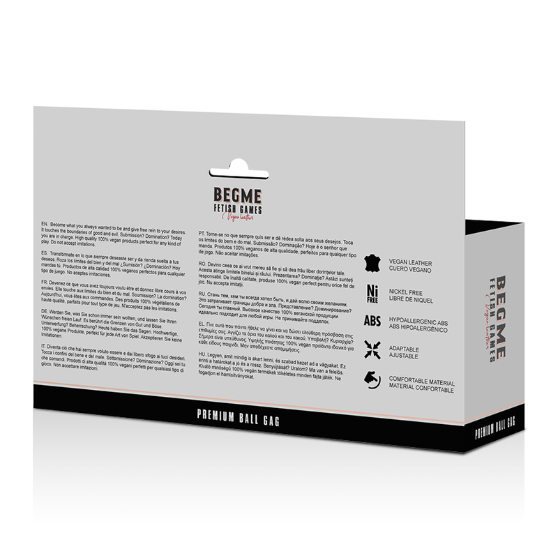 Calus Begme Black Edition Ball Gag Vegan Leather [6]
