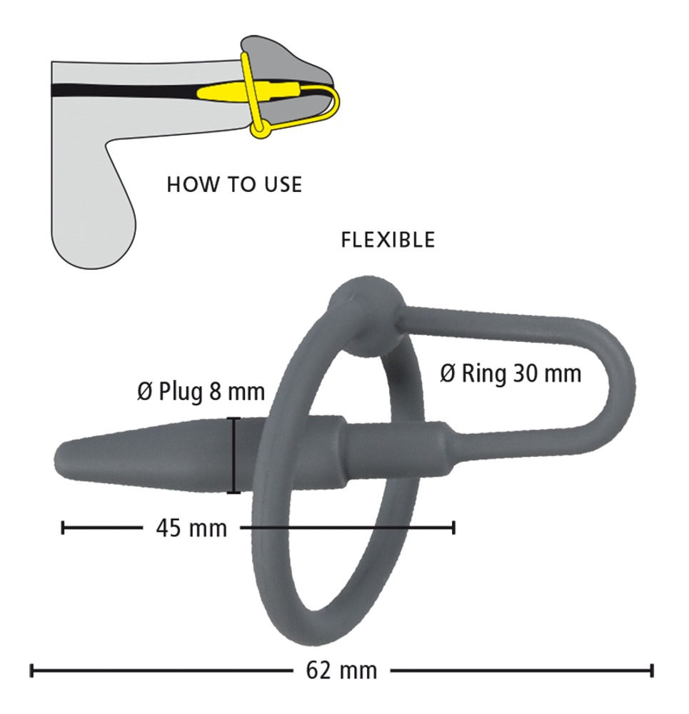 Stimulator Dilatator Uretra Barbati Penis Plug With Glans Ring [5]
