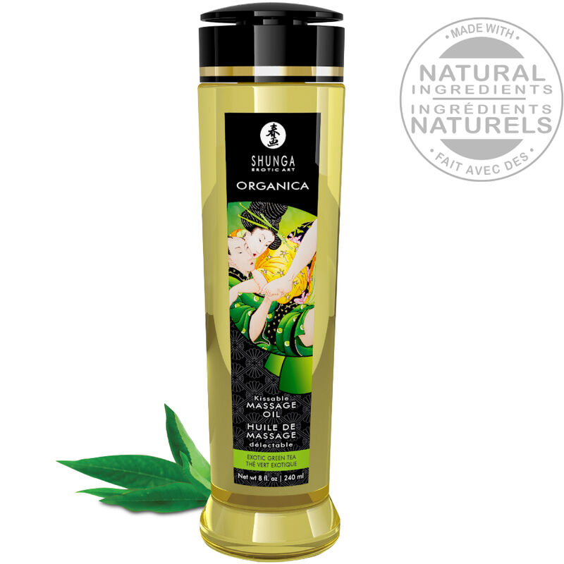 Ulei Masaj Shunga Organic Massage Oil Green Tea 240 ml [1]