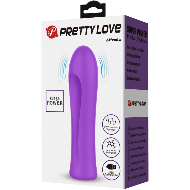 Vibrator Bullet Pretty Love Alfreda Super Power Vibrator Aqua Purple [1]