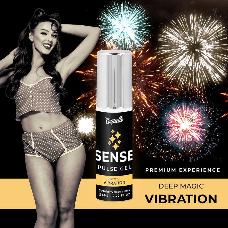 Vibrator Lichid Coquette Chic Desire Pulse Strawberry Vibration Gel Premium Liquid 6 ml [3]