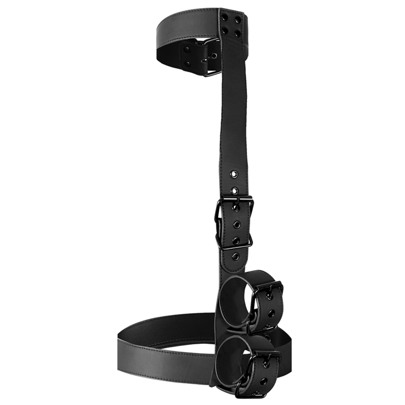 Catuse Ham Fetish Submissive Bondage Collar & Wrist Cuffs Body Restraint Set [2]
