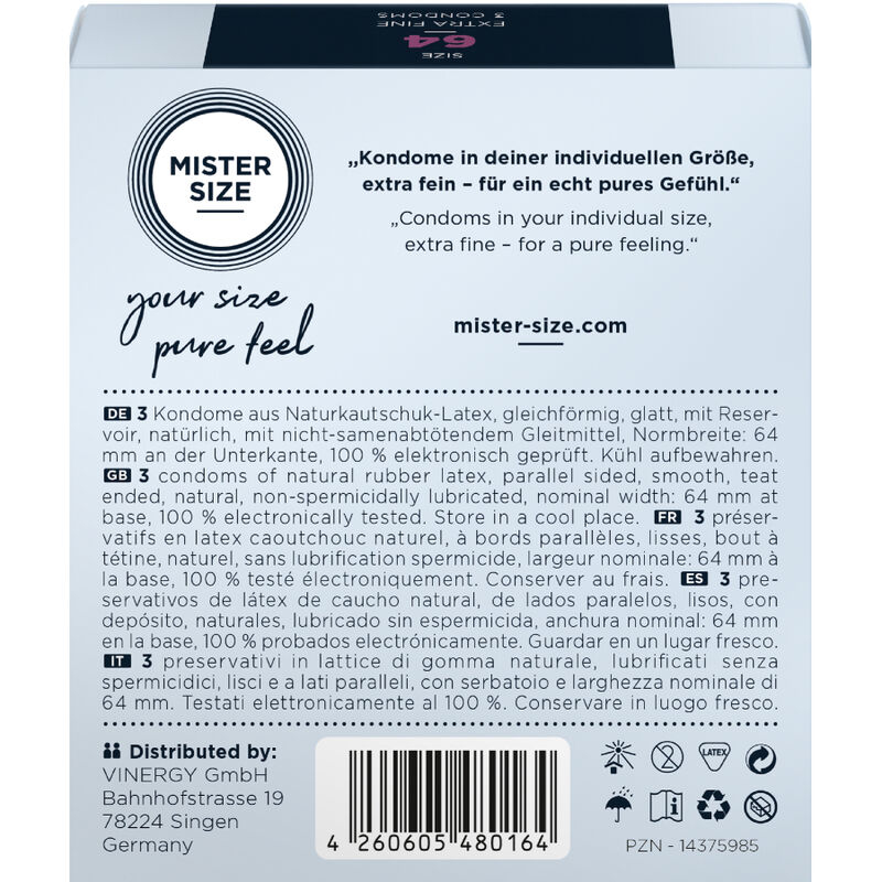 Prezervative MISTER SIZE - CONDOMS SIZE XXL 64 MM 3 buc [3]