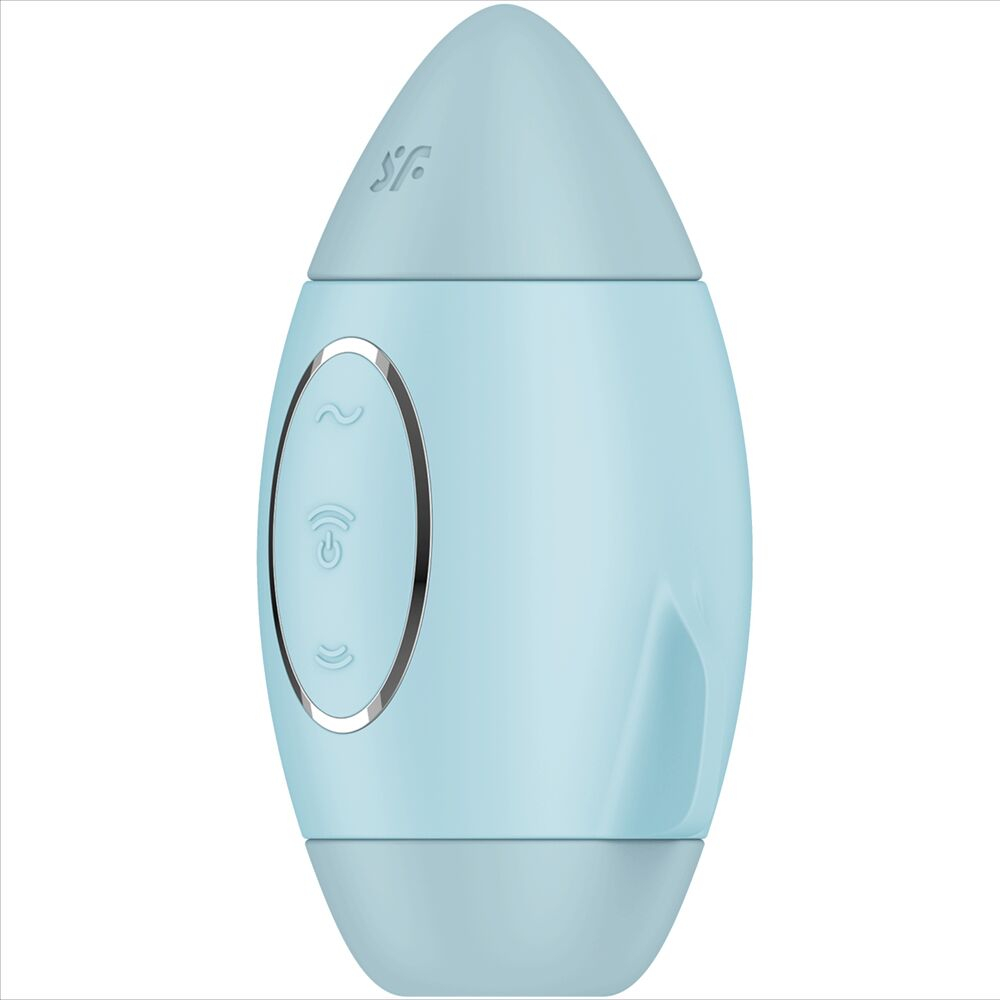 Vibrator Stimulator Clitoris Satisfyer Mission Control Blue Small Double Impulse Vibrator [5]