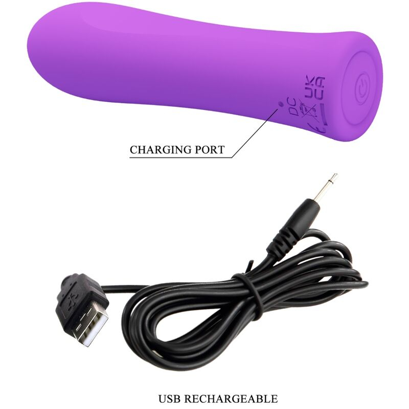 Vibrator Bullet Pretty Love Alfreda Super Power Vibrator Aqua Purple [3]