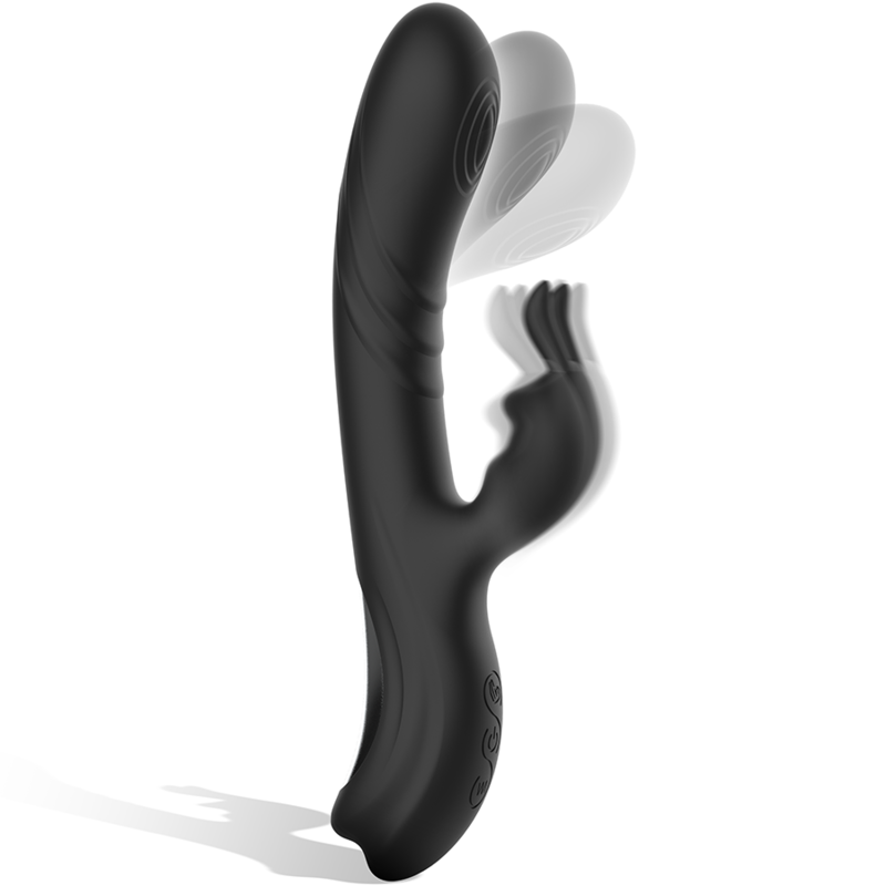 Vibrator Rabbit Black&Silver Jamie Rechargeable Silicone Rabbit Stimulator Black [2]