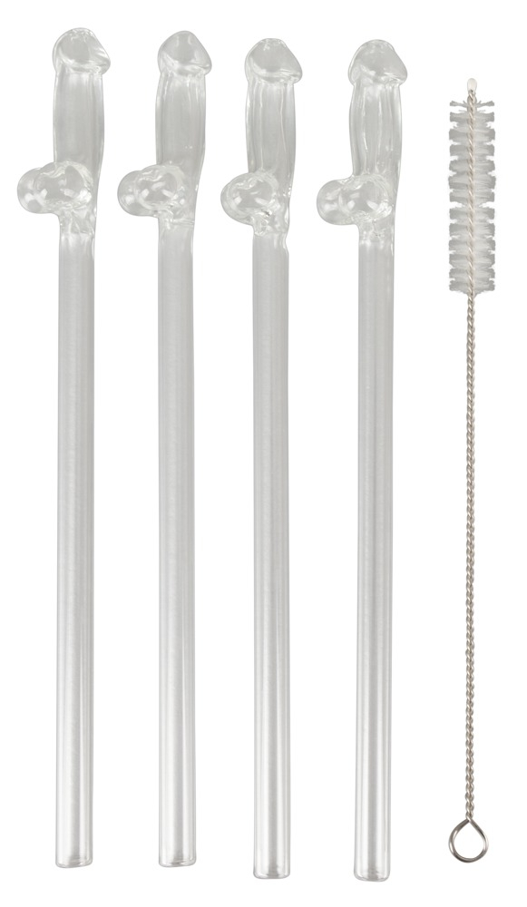 Set Paie Bautura Penis Glass Drinking Straw Willy 4 buc [3]