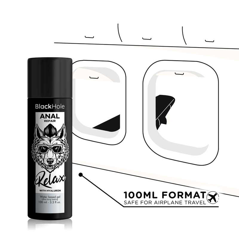 Lubrifiant Anal Acid Hialuronic Black Hole Anal Repair Water Based Relax With Hyaluron 100 ml [2]