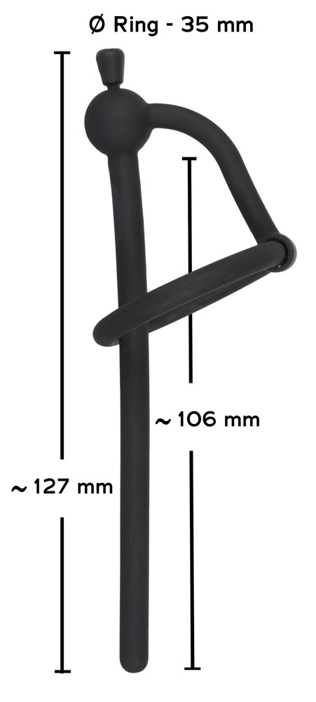 Stimulator Dilatator Uretra Penis Plug Piss Play With Glans Ring & Stopper Ø 35mm - Hollow [6]