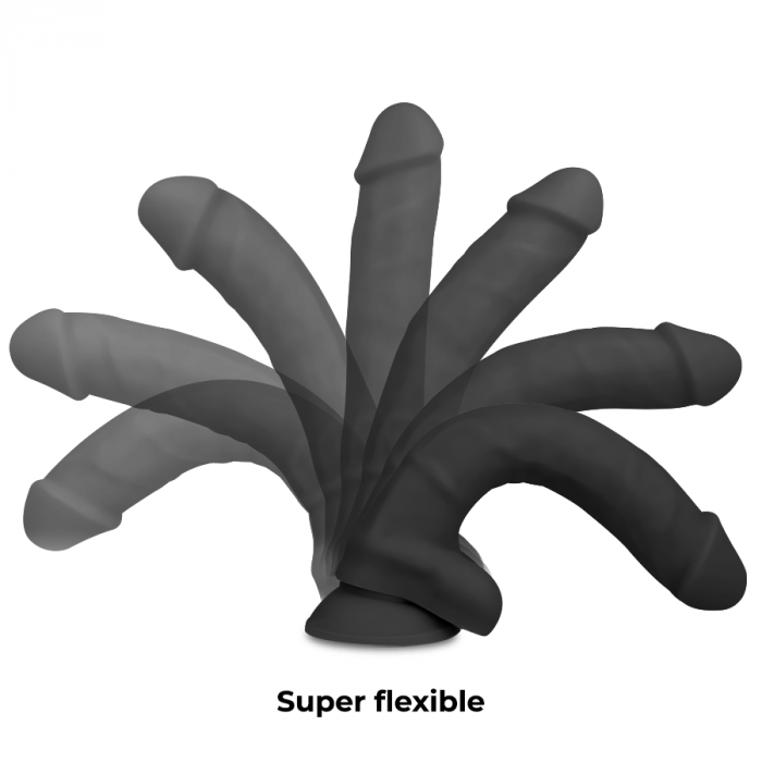 Dildo Cock Miller Silicone Density Articulable Black 13 cm [5]