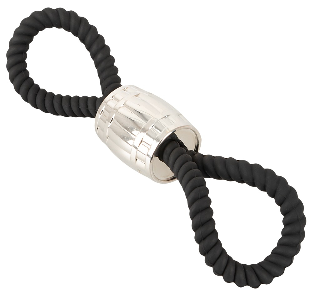 Inel Vibrator Penis Testicule Barbati Rebel Heavy Rope Cock Strap with Two Loops [1]